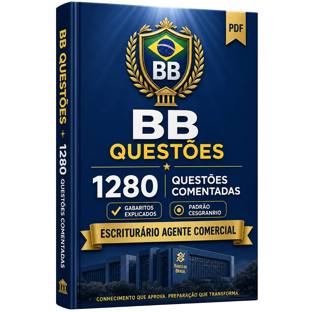 Apostila BB Questões — 1280 questões comentadas para Escriturário Agente Comercial